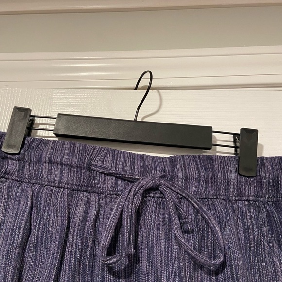 NWT Time & Tru Size XXXL Blue Linen Blend Pull On Drawstring Shorts Pockets - Picture 7 of 16